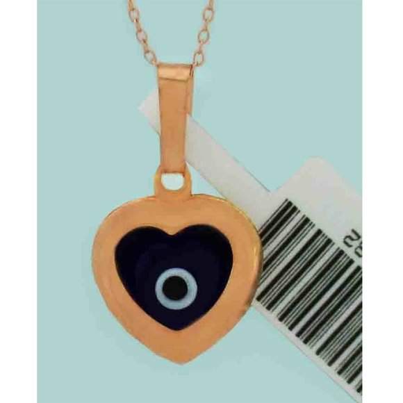 Evil Eye Double Side Pendant 14k Rose Gold